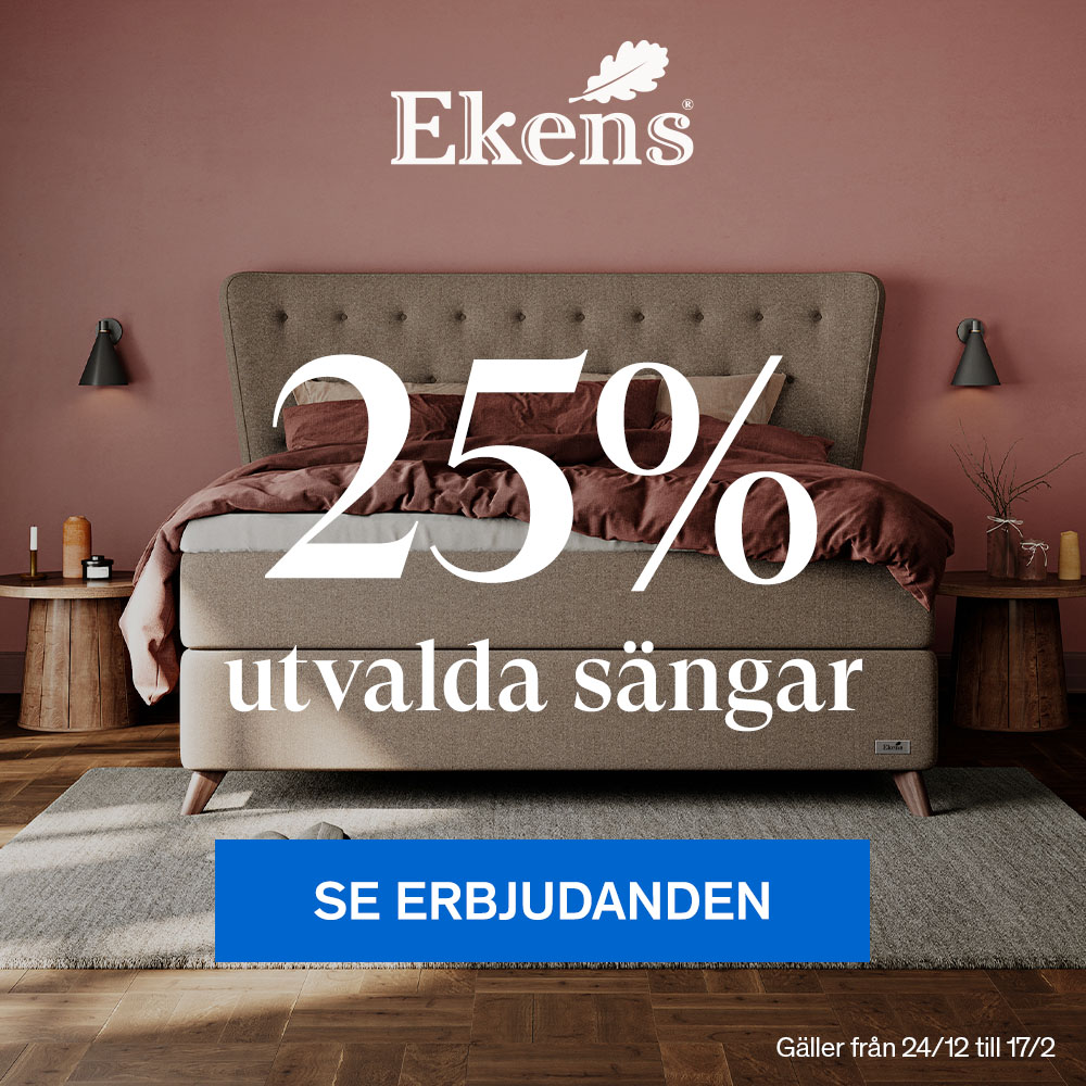 Ekens 25% på utvalda sängar.